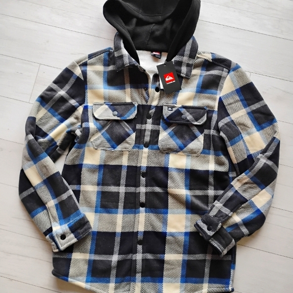 QUIKSILVER NEW Sherpa Lined Flannel Jacket - Picture 1 of 8